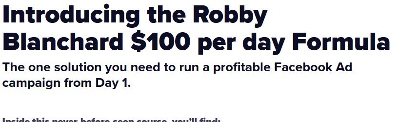 get robby blanchard $100 per day formula free download